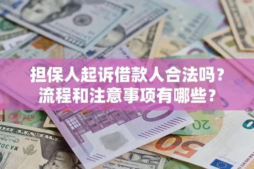 济南担保人起诉借款人合法吗？流程和注意事项有哪些？