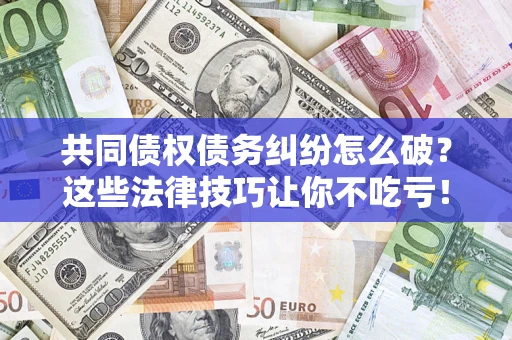 济南共同债权债务纠纷怎么破？这些法律技巧让你不吃亏！