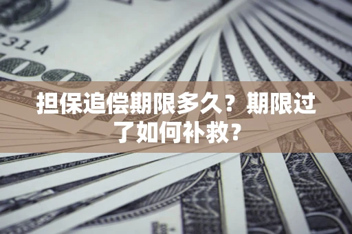 济南担保追偿期限多久？期限过了如何补救？