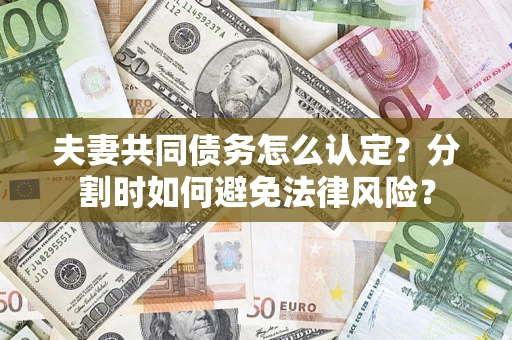 济南夫妻共同债务怎么认定？分割时如何避免法律风险？